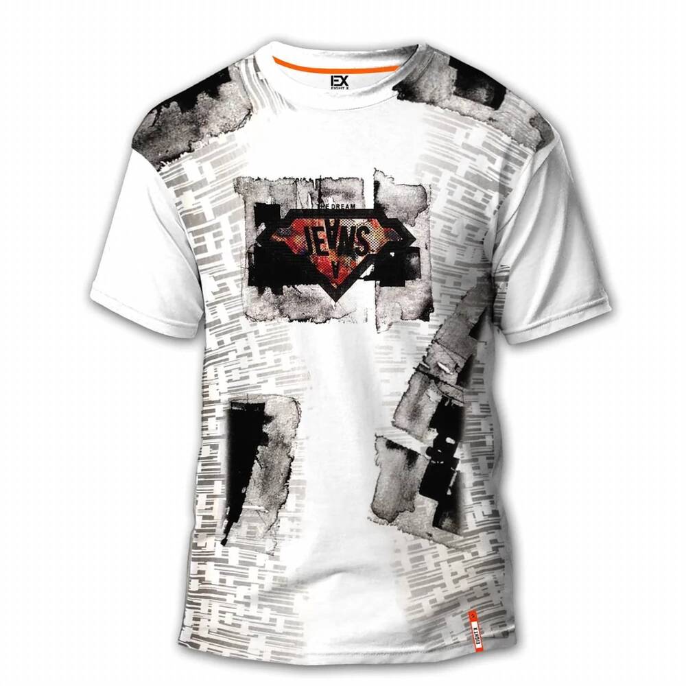 NEW EIGHT X men's the dream jeans 8x street t-shirt in white